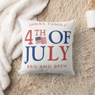 Happy 4th of July Independence Day America photo Cushion