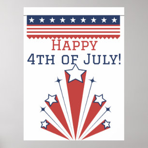 Happy 4th of July Independence Day America  Poster