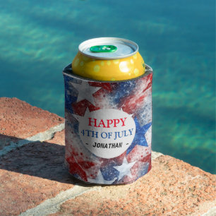 Happy 4Th Of July Independence Day American Can Cooler