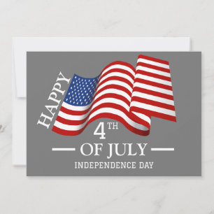 Happy 4th of July Independence Day American Flag Holiday Card