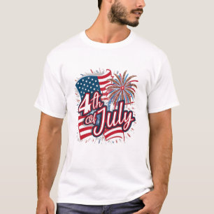 Happy 4th of July Independence day American flag T-Shirt