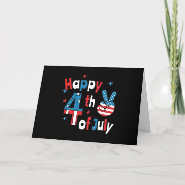 Happy 4th of July Independence Day Card (Front)