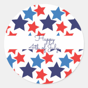 Happy 4th of july /Independence day Classic Round Sticker