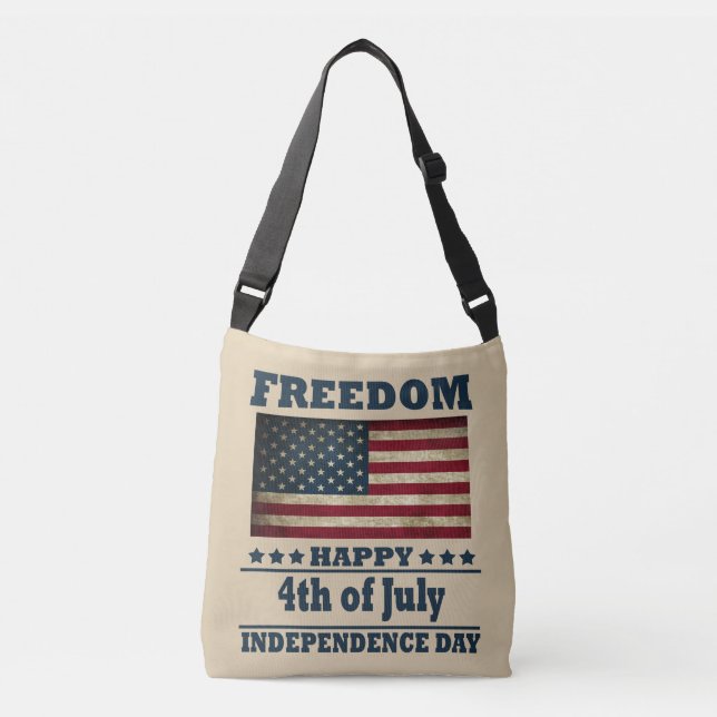 Happy 4th of july independence day crossbody bag (Front)