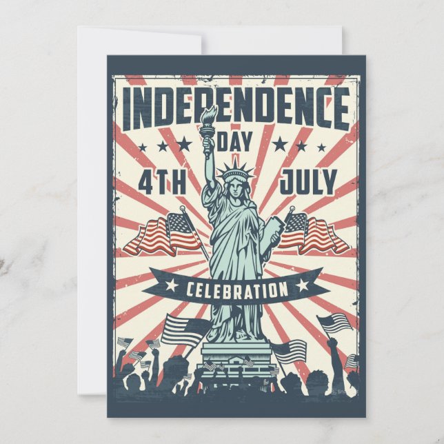 Happy 4th of July Independence Day  Holiday Card (Front)
