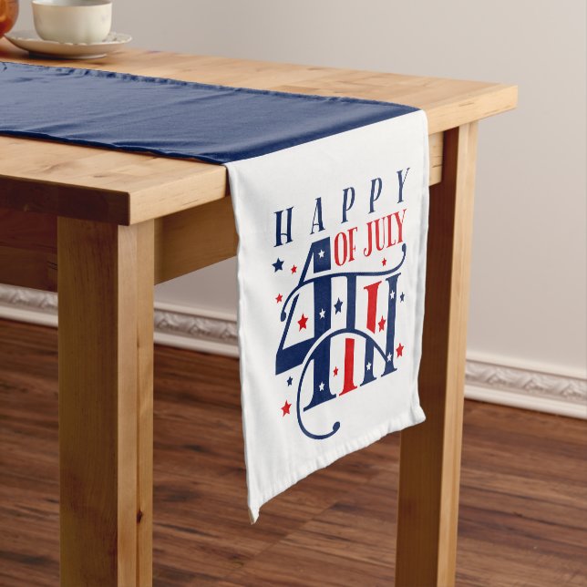 Happy 4th of July Independence Day Long Table Runner (In Situ)