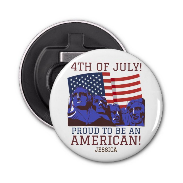 Happy 4th of July Independence Day party  Bottle Opener (Front)