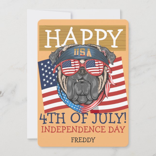 Happy 4th of July Independence Day party  Card (Front)