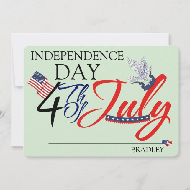 Happy 4th of July Independence Day party  Card (Front)