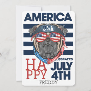 Happy 4th of July Independence Day party Card