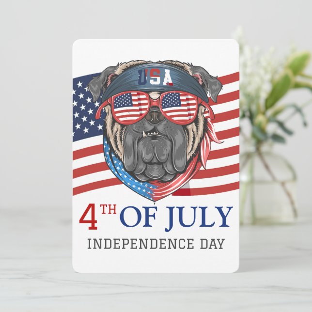 Happy 4th of July Independence Day party  Card (Standing Front)
