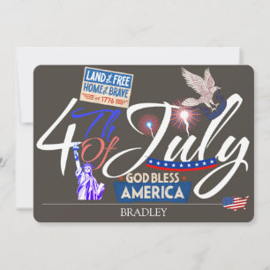Happy 4th of July Independence Day party  Card