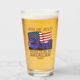 Happy 4th of July Independence Day party Glass