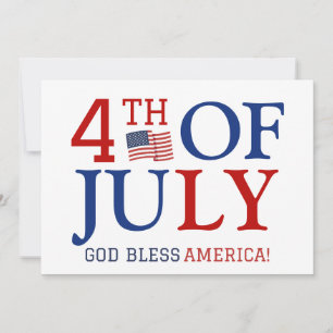 Happy 4th of July Independence Day party  Holiday Card