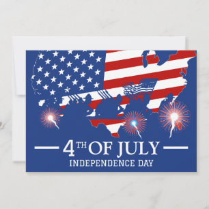 Happy 4th of July Independence Day party  Holiday Card