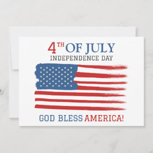 Happy 4th of July Independence Day party Holiday Card