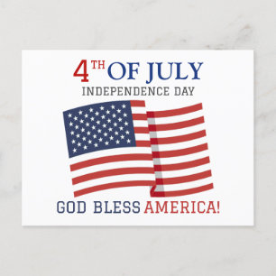 Happy 4th of July Independence Day party Postcard