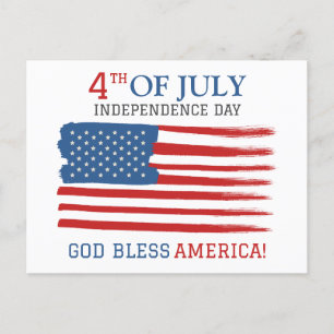 Happy 4th of July Independence Day party Postcard