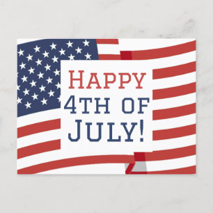 Happy 4th of July Independence Day party  Postcard