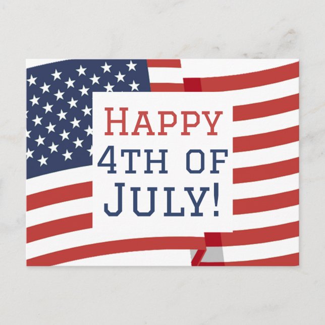 Happy 4th of July Independence Day party  Postcard (Front)