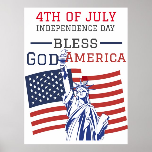 Happy 4th of July Independence Day party  Poster (Front)