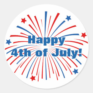 Happy 4th of july Independence Day party stickers