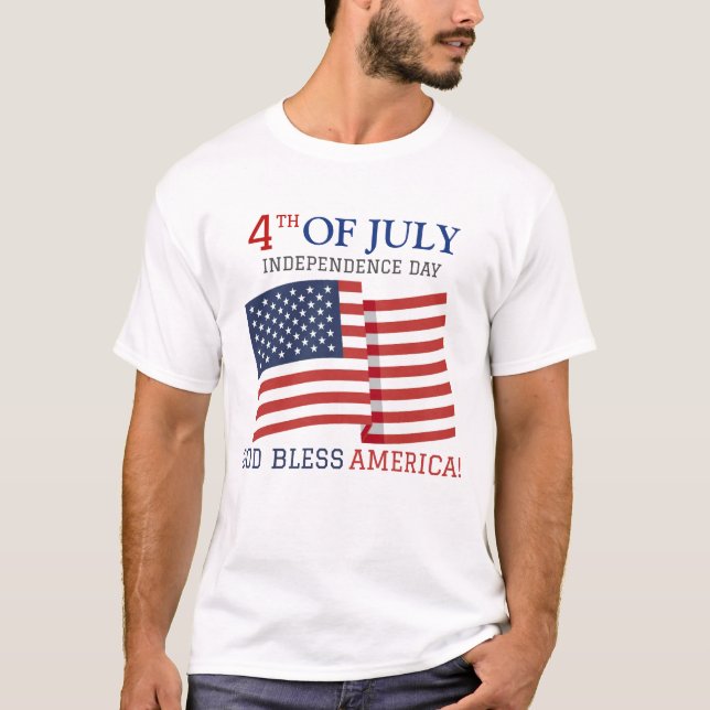Happy 4th of July Independence Day party  T-Shirt (Front)