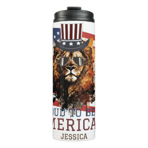 Happy 4th of July Independence Day party Thermal Tumbler