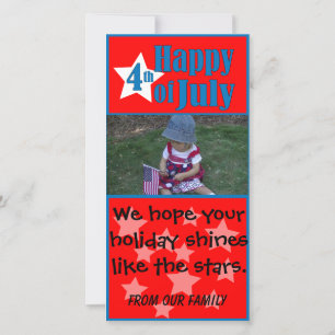 Happy 4th of July Independence Day Photo Card