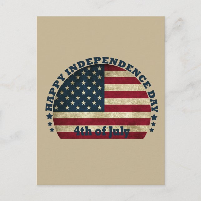 Happy 4th of july independence day postcard (Front)