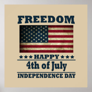 Happy 4th of july independence day poster