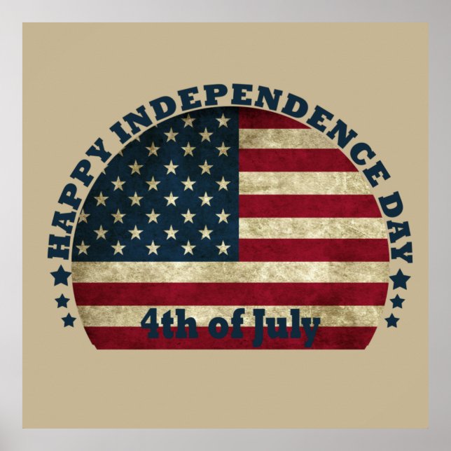 Happy 4th of july independence day poster (Front)