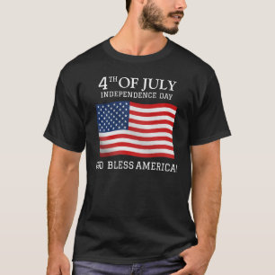 Happy 4th of July Independence Day Red White Blue T-Shirt