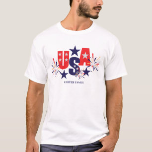 Happy 4th of July Independence Day Red White Blue T-Shirt