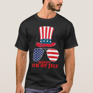 Happy 4th Of July Independence Day Sunglasses Us F T-Shirt