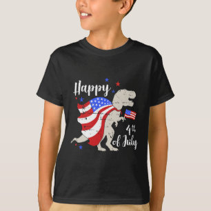 Happy 4th Of July Independence Day With T-rex Dino T-Shirt