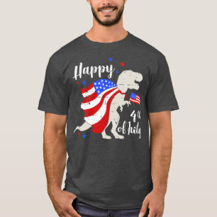 Happy 4th of July Independence day with trex dinos T-Shirt