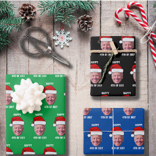Happy 4th Of July Joe Biden Christmas Wrapping Paper Sheet