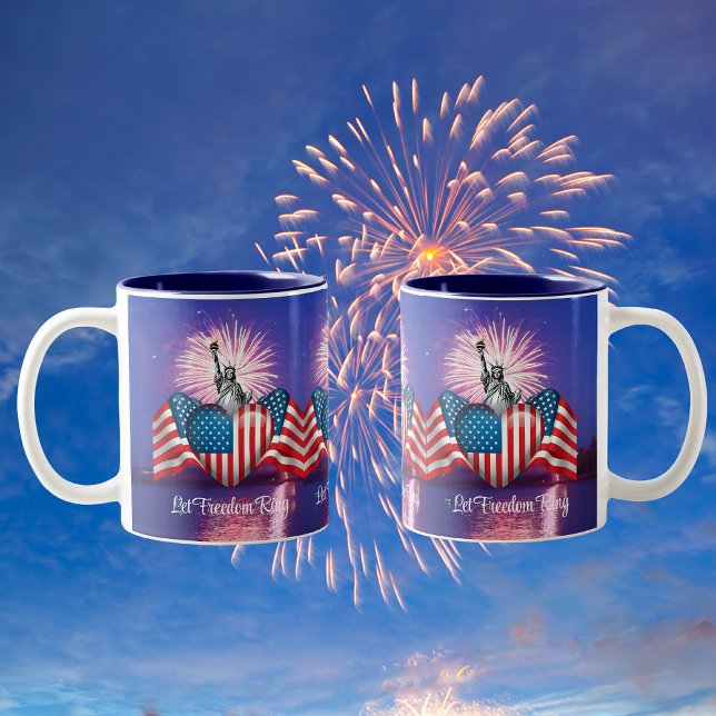 Happy 4th of July "Let Freedom Ring" Coffee Mug (Creator Uploaded)