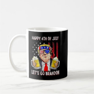 Happy 4th of July Let Is Go Beer Brandon Trump Bee Coffee Mug