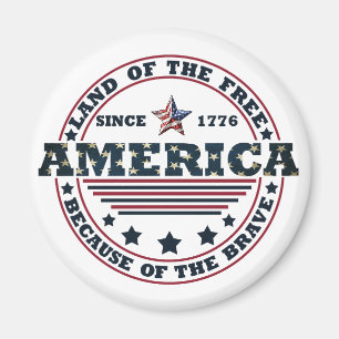 Happy 4th of july magnet