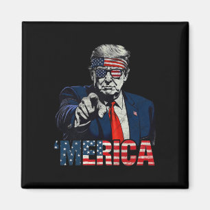 Happy 4th Of July merica Trump American Flag Usa Magnet