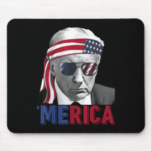 Happy 4th Of July Merica Trump American Flag Usa Mouse Mat