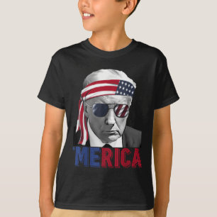 Happy 4th Of July Merica Trump American Flag Usa T-Shirt