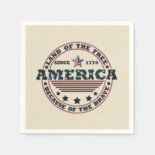 Happy 4th of july napkin