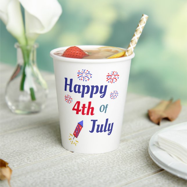 Happy 4th Of July Paper Cups (Insitu)