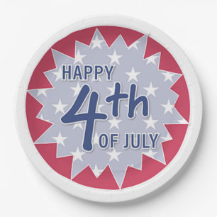 Happy 4th of July Paper Plate