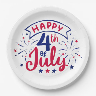 Happy 4th of July. Paper Plate