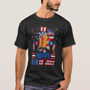 Happy 4th Of July Party Hotdog Patriotic American T-Shirt