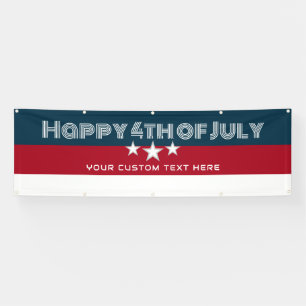 Happy 4th of July Party Personalised Outdoor Banner